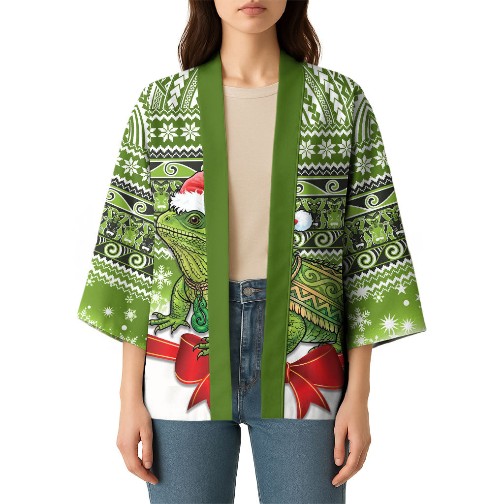 New Zealand Tuatara Christmas Kimono Maori Inspired Knitted Patterns