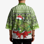 New Zealand Tuatara Christmas Kimono Maori Inspired Knitted Patterns