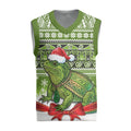 New Zealand Tuatara Christmas Knitted V-Neck Vest Maori Inspired Knitted Patterns