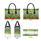 New Zealand Tuatara Christmas Leather Bag Maori Inspired Knitted Patterns