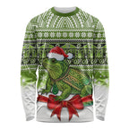 New Zealand Tuatara Christmas Long Sleeve Shirt Maori Inspired Knitted Patterns