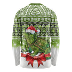 New Zealand Tuatara Christmas Long Sleeve Shirt Maori Inspired Knitted Patterns