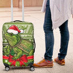 New Zealand Tuatara Christmas Luggage Cover Maori Inspired Knitted Patterns