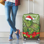 New Zealand Tuatara Christmas Luggage Cover Maori Inspired Knitted Patterns