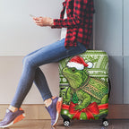 New Zealand Tuatara Christmas Luggage Cover Maori Inspired Knitted Patterns