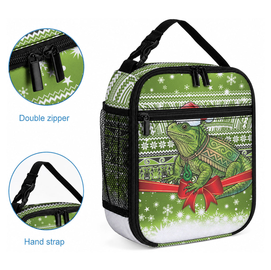 New Zealand Tuatara Christmas Lunch Bag Maori Inspired Knitted Patterns