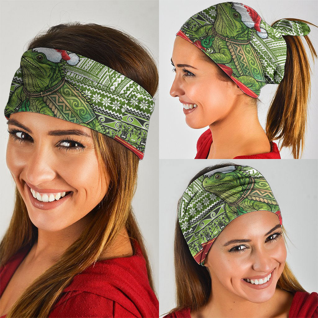 New Zealand Tuatara Christmas Neck Gaiter Maori Inspired Knitted Patterns