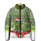 New Zealand Tuatara Christmas Padded Jacket Maori Inspired Knitted Patterns