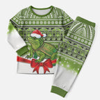 New Zealand Tuatara Christmas Pajama Set Maori Inspired Knitted Patterns