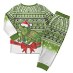 New Zealand Tuatara Christmas Pajama Set Maori Inspired Knitted Patterns