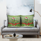 New Zealand Tuatara Christmas Pillow Cover Maori Inspired Knitted Patterns
