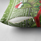 New Zealand Tuatara Christmas Pillow Cover Maori Inspired Knitted Patterns