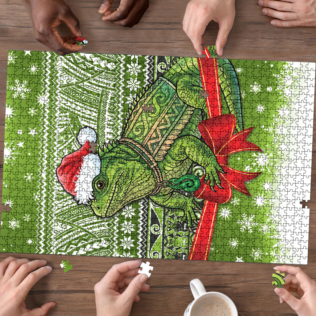 New Zealand Tuatara Christmas Puzzle Maori Inspired Knitted Patterns