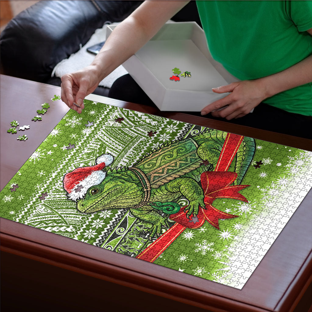 New Zealand Tuatara Christmas Puzzle Maori Inspired Knitted Patterns