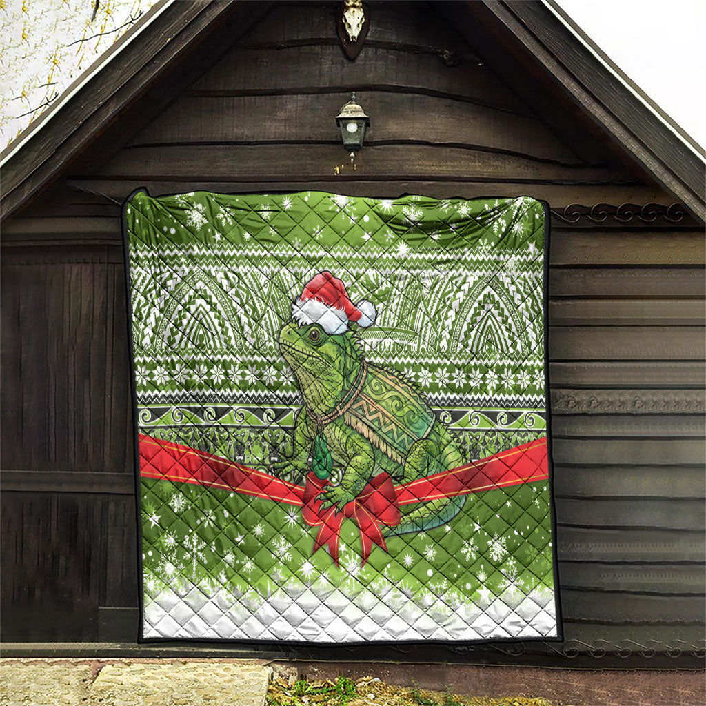 New Zealand Tuatara Christmas Quilt Maori Inspired Knitted Patterns