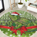 New Zealand Tuatara Christmas Round Carpet Maori Inspired Knitted Patterns