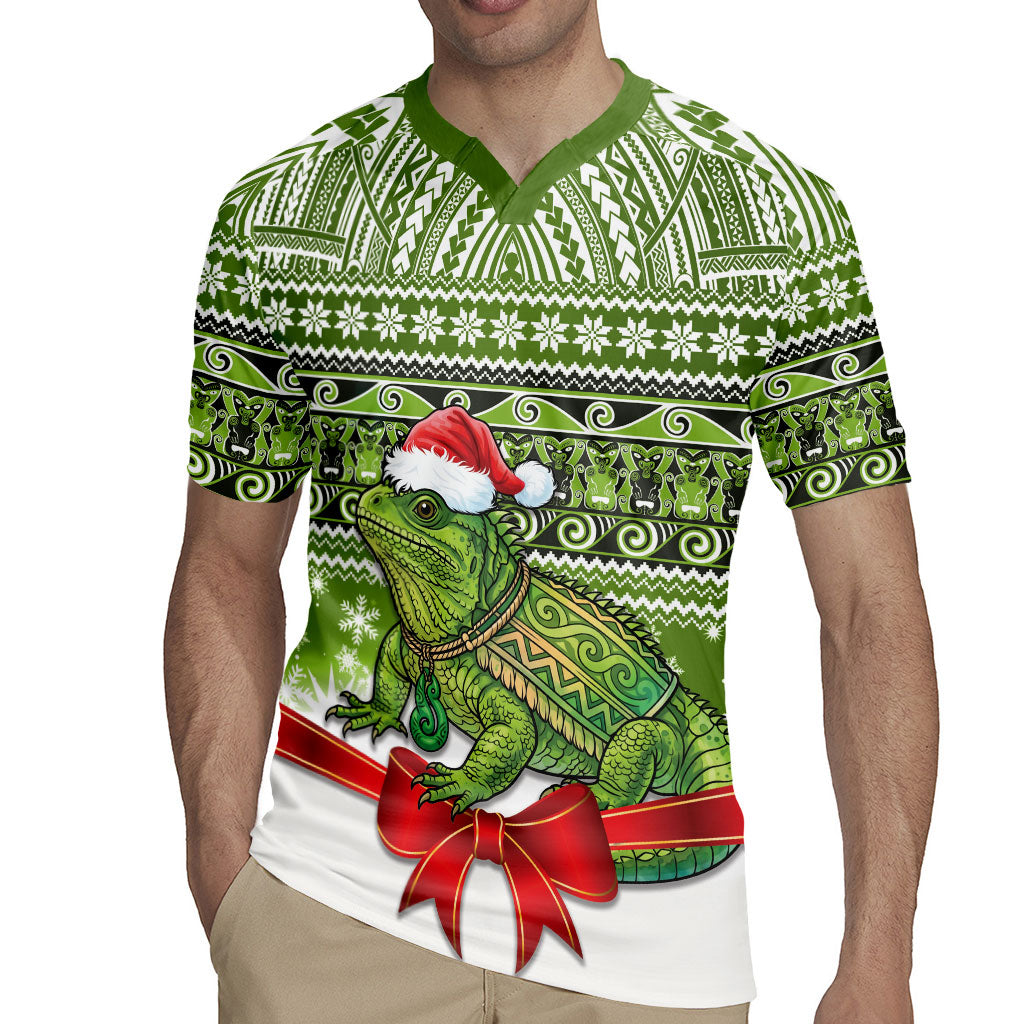 New Zealand Tuatara Christmas Rugby Jersey Maori Inspired Knitted Patterns