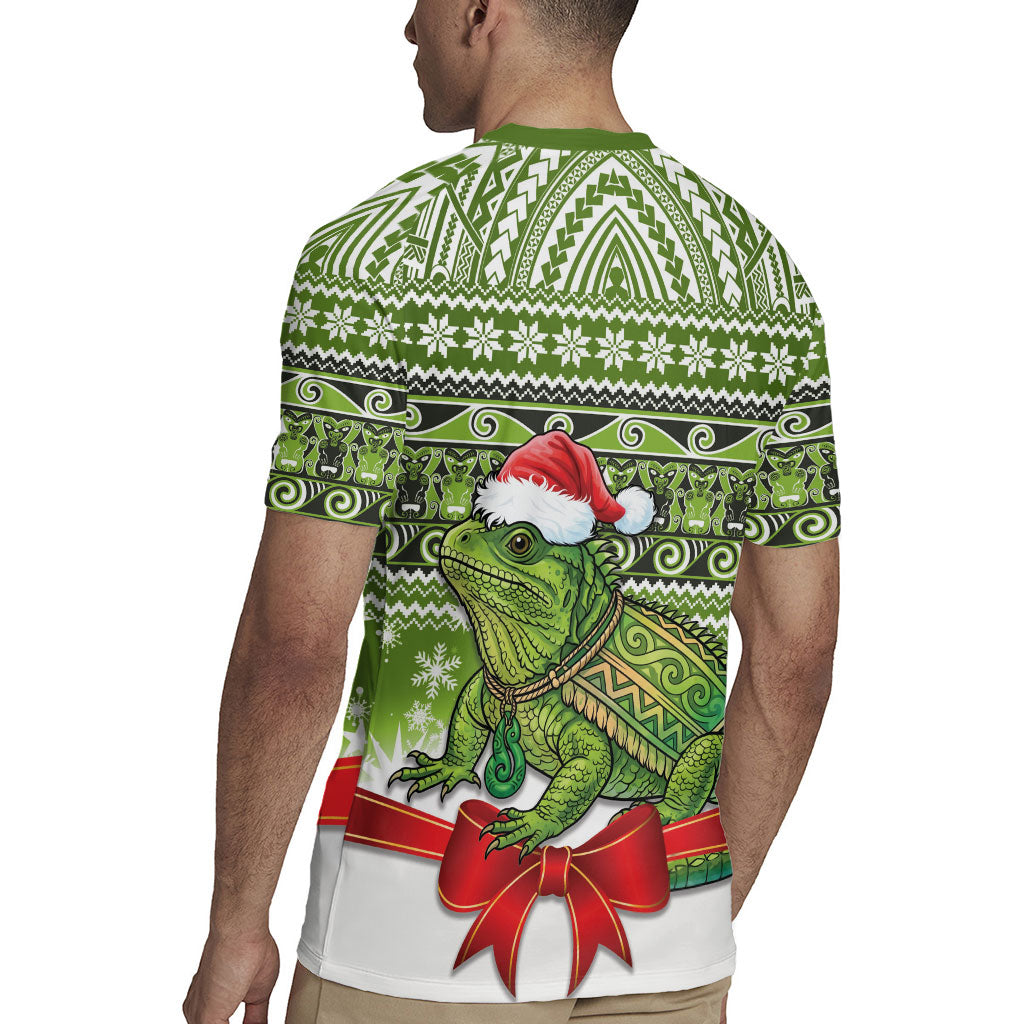 New Zealand Tuatara Christmas Rugby Jersey Maori Inspired Knitted Patterns