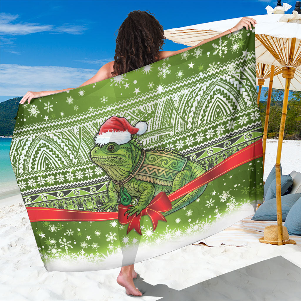 New Zealand Tuatara Christmas Sarong Maori Inspired Knitted Patterns