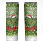New Zealand Tuatara Christmas Skinny Tumbler Maori Inspired Knitted Patterns