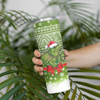 New Zealand Tuatara Christmas Skinny Tumbler Maori Inspired Knitted Patterns