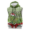 New Zealand Tuatara Christmas Sleeveless Hoodie Maori Inspired Knitted Patterns