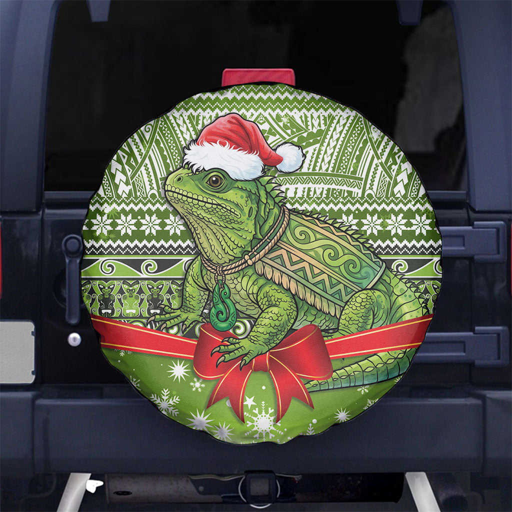 New Zealand Tuatara Christmas Spare Tire Cover Maori Inspired Knitted Patterns