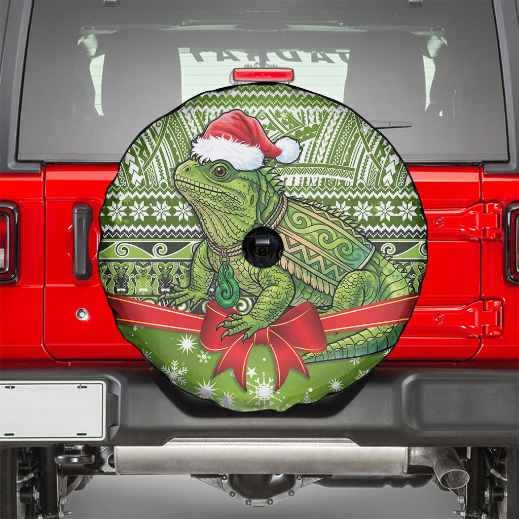 New Zealand Tuatara Christmas Spare Tire Cover Maori Inspired Knitted Patterns