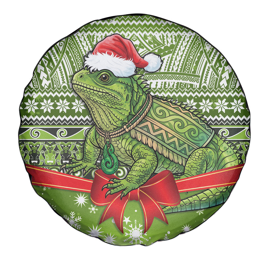 New Zealand Tuatara Christmas Spare Tire Cover Maori Inspired Knitted Patterns