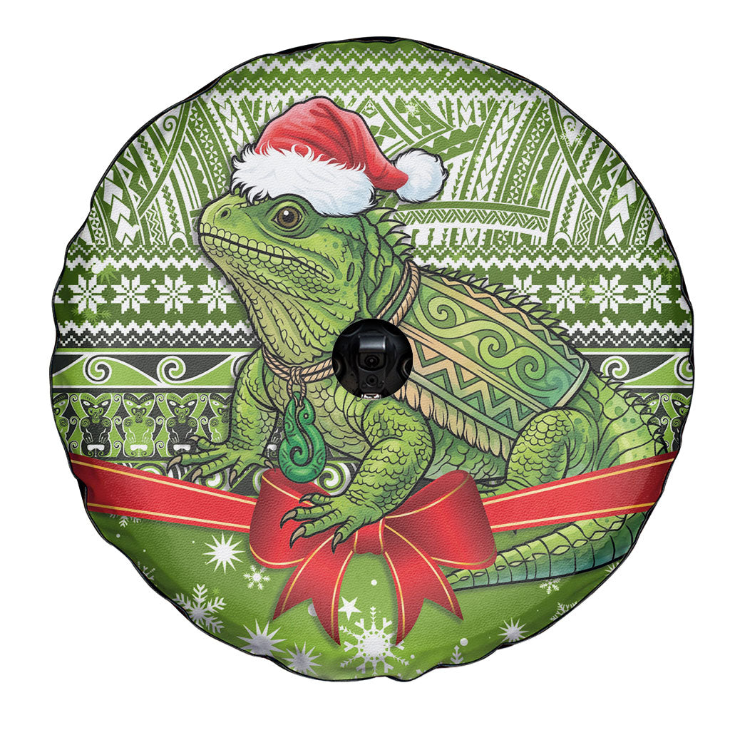 New Zealand Tuatara Christmas Spare Tire Cover Maori Inspired Knitted Patterns