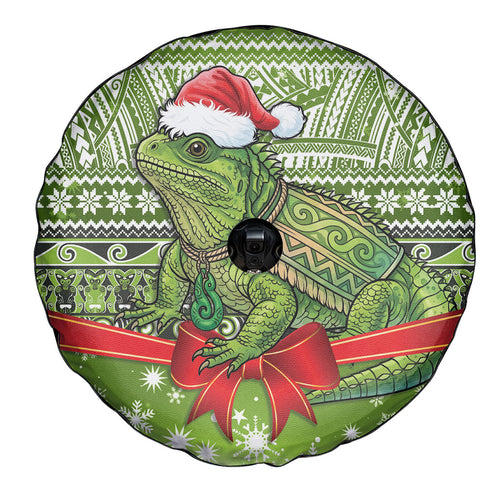 New Zealand Tuatara Christmas Spare Tire Cover Maori Inspired Knitted Patterns