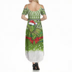 New Zealand Tuatara Christmas Summer Maxi Dress Maori Inspired Knitted Patterns