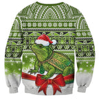 New Zealand Tuatara Christmas Sweatshirt Maori Inspired Knitted Patterns