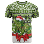 New Zealand Tuatara Christmas T Shirt Maori Inspired Knitted Patterns