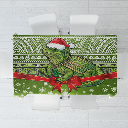 New Zealand Tuatara Christmas Tablecloth Maori Inspired Knitted Patterns