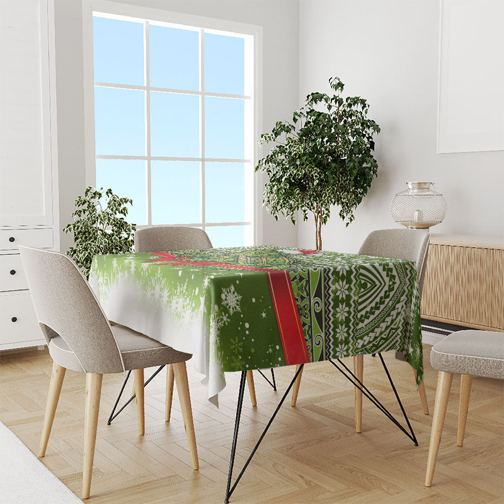 New Zealand Tuatara Christmas Tablecloth Maori Inspired Knitted Patterns