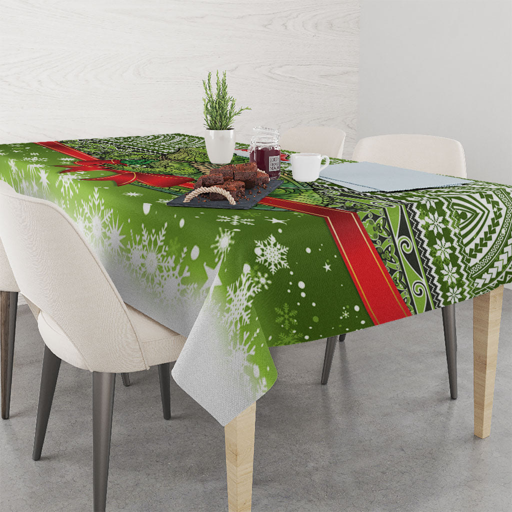 New Zealand Tuatara Christmas Tablecloth Maori Inspired Knitted Patterns