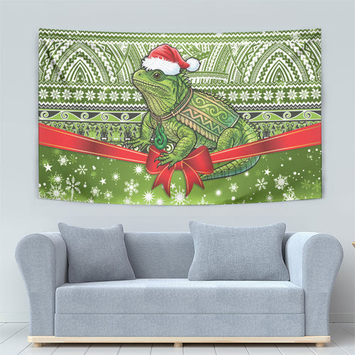 New Zealand Tuatara Christmas Tapestry Maori Inspired Knitted Patterns
