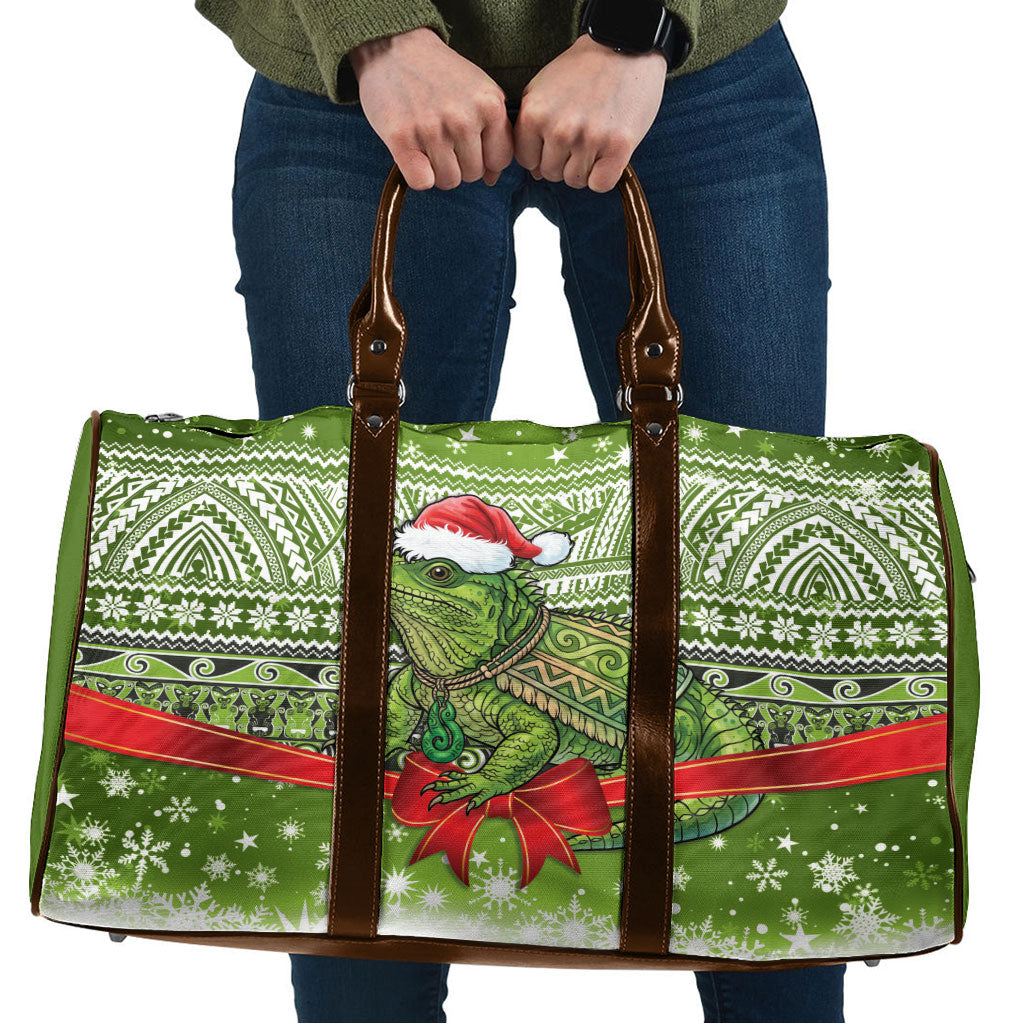 New Zealand Tuatara Christmas Travel Bag Maori Inspired Knitted Patterns