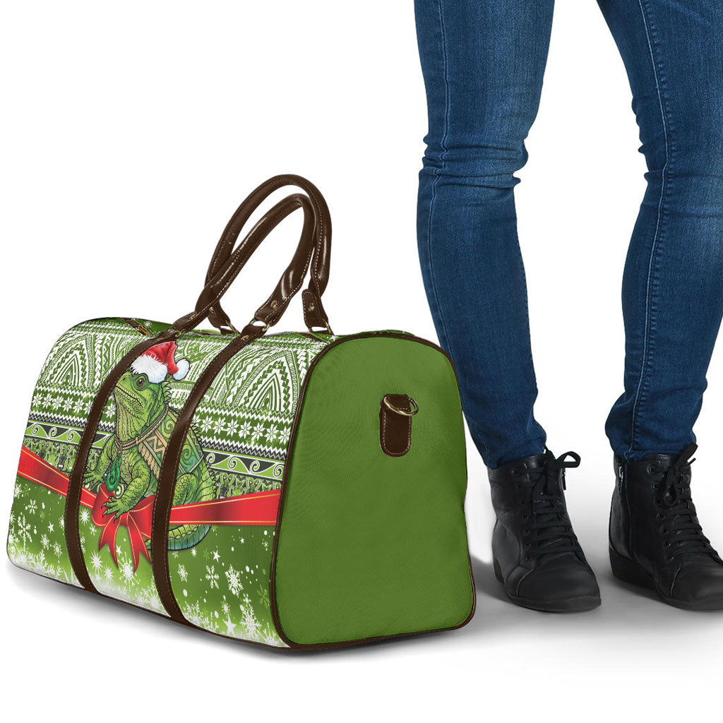 New Zealand Tuatara Christmas Travel Bag Maori Inspired Knitted Patterns