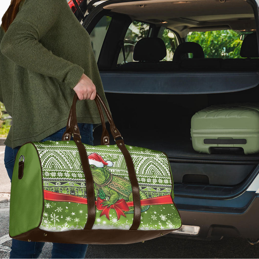 New Zealand Tuatara Christmas Travel Bag Maori Inspired Knitted Patterns