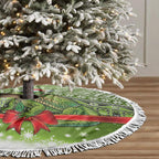 New Zealand Tuatara Christmas Tree Skirt Maori Inspired Knitted Patterns
