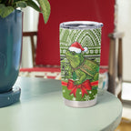 New Zealand Tuatara Christmas Tumbler Cup Maori Inspired Knitted Patterns