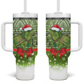 New Zealand Tuatara Christmas Tumbler With Handle Maori Inspired Knitted Patterns