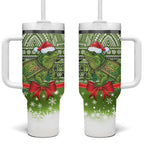 New Zealand Tuatara Christmas Tumbler With Handle Maori Inspired Knitted Patterns