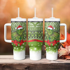 New Zealand Tuatara Christmas Tumbler With Handle Maori Inspired Knitted Patterns