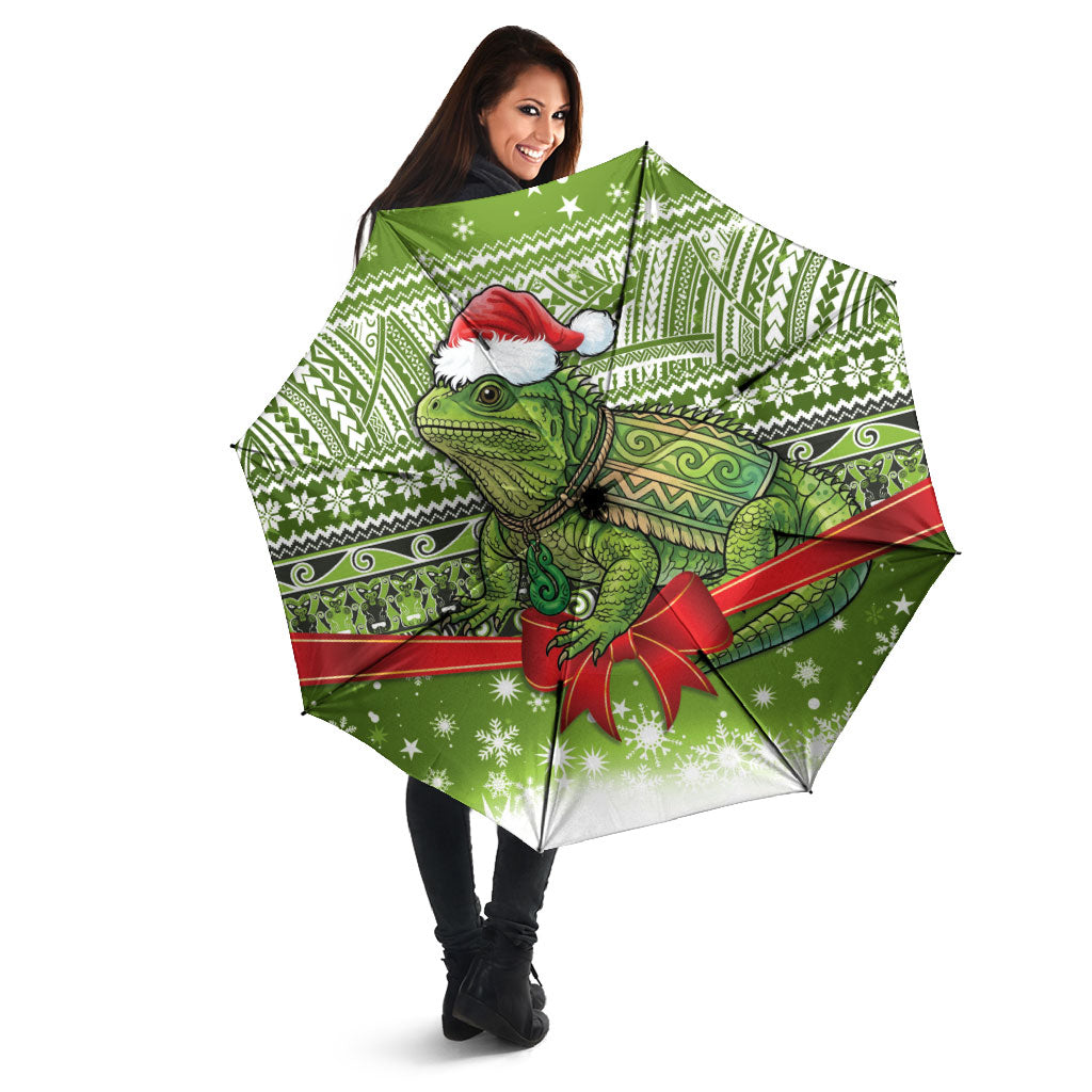 New Zealand Tuatara Christmas Umbrella Maori Inspired Knitted Patterns