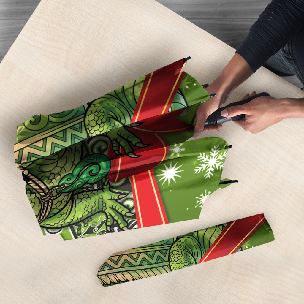 New Zealand Tuatara Christmas Umbrella Maori Inspired Knitted Patterns