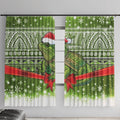 New Zealand Tuatara Christmas Window Curtain Maori Inspired Knitted Patterns