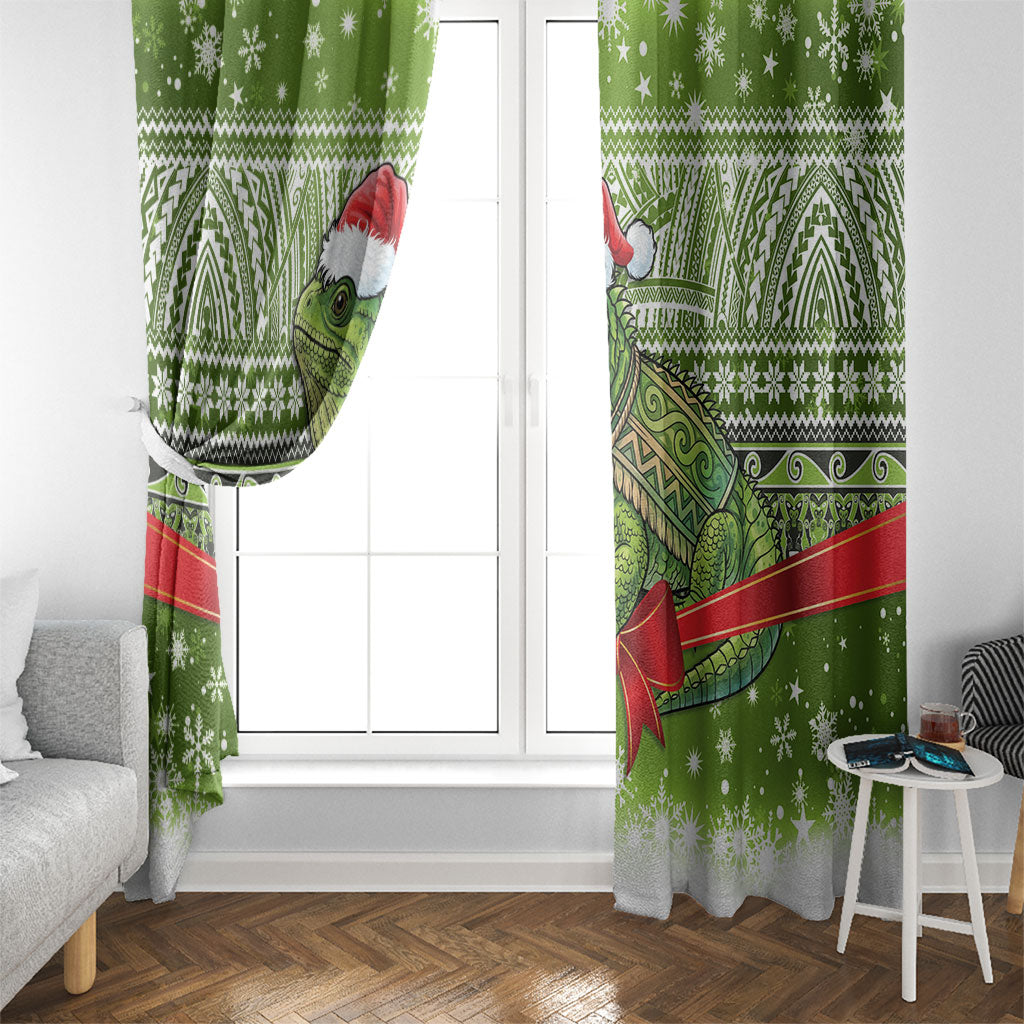 New Zealand Tuatara Christmas Window Curtain Maori Inspired Knitted Patterns